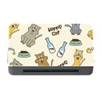 Cute Astronaut Cat With Star Galaxy Elements Seamless Pattern Memory Card Reader with CF Front