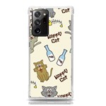 Cute Astronaut Cat With Star Galaxy Elements Seamless Pattern Samsung Galaxy Note 20 Ultra TPU UV Case Front