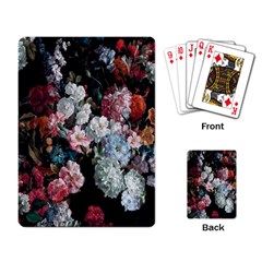Floral Pattern, Red, Floral Print, E, Dark, Flowers Playing Cards Single Design (rectangle) by nateshop