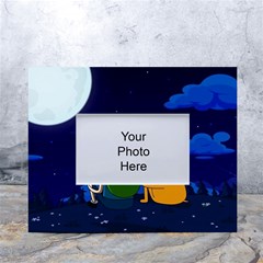Adventure Time Jake And Finn Night White Tabletop Photo Frame 4 x6  by Sarkoni