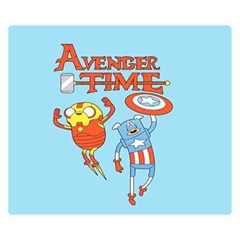 Adventure Time Avengers Age Of Ultron Two Sides Premium Plush Fleece Blanket (small) by Sarkoni