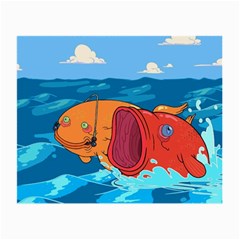 Adventure Time Fish Landscape Small Glasses Cloth by Sarkoni
