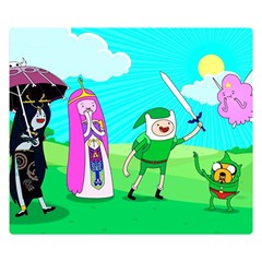 Adventure Time The Legend Of Zelda Parody Two Sides Premium Plush Fleece Blanket (small) by Sarkoni