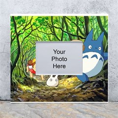 Anime My Neighbor Totoro Jungle White Wall Photo Frame 5  X 7  by Sarkoni