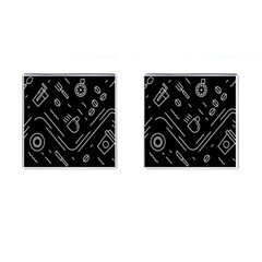 Coffee Background Cufflinks (square) by Bedest