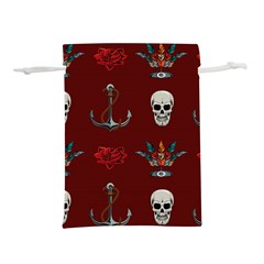 Tattoo Old School Background Pattern Lightweight Drawstring Pouch (s) by Bedest