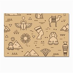 Egyptian Seamless Pattern Symbols Landmarks Signs Egypt Postcard 4 x 6  (pkg Of 10) by Bedest