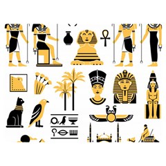Egypt Symbols Decorative Icons Set Premium Plush Fleece Blanket (extra Small) by Bedest