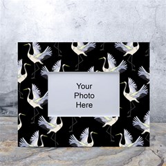 Crane Pattern White Tabletop Photo Frame 4 x6  by Bedest