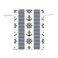 Nautical Seamless Pattern Vector Illustration Lightweight Drawstring Pouch (s) by Bedest
