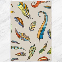 Vector Boho Doodle Feathers Seamless Pattern Illustration Canvas 12  X 18  by Hannah976