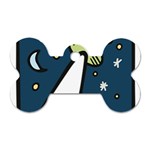Ufo Alien Unidentified Flying Object Dog Tag Bone (Two Sides) Front