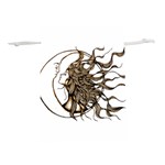 Psychedelic Art Drawing Sun And Moon Head Fictional Character Lightweight Drawstring Pouch (M) Front