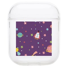 Space Travels Seamless Pattern Vector Cartoon Soft Tpu Airpods 1/2 Case by Bedest