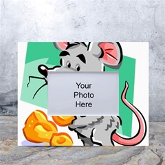 Mouse Cheese Tail Rat Mice Hole White Tabletop Photo Frame 4 x6  by Sarkoni