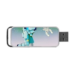 Astronaut Cat Retro Cute Alien Portable Usb Flash (one Side) by Bedest