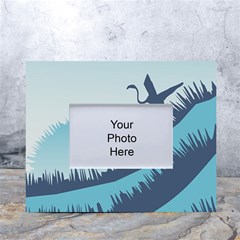 Swan Flying Bird Wings Waves Grass White Tabletop Photo Frame 4 x6  by Bedest