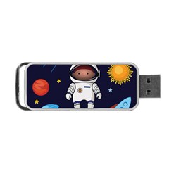 Boy Spaceman Space Rocket Ufo Planets Stars Portable Usb Flash (one Side) by Ndabl3x