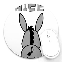 Donkey Ass Funny Nice Cute Floppy Round Mousepad by Sarkoni