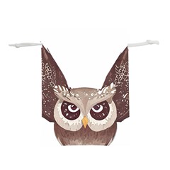 Owl Bird Feathers Lightweight Drawstring Pouch (m) by Sarkoni