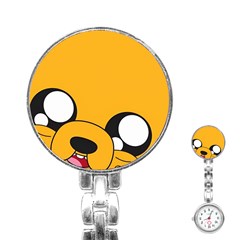 Adventure Time Cartoon Face Funny Happy Toon Stainless Steel Nurses Watch by Bedest