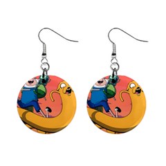 Finn And Jake Adventure Time Bmo Cartoon Mini Button Earrings by Bedest