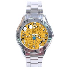 Adventure Time Finn Jake Cartoon Stainless Steel Analogue Watch by Bedest