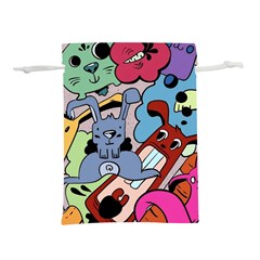 Graffiti Monster Street Theme Lightweight Drawstring Pouch (m) by Bedest