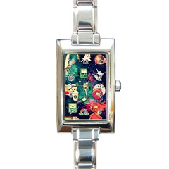 Adventure Time America Halloween Rectangle Italian Charm Watch by Bedest