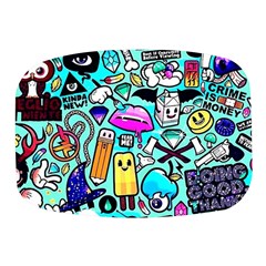 Graffiti Pop Art Crazy Retro Mini Square Pill Box by Bedest