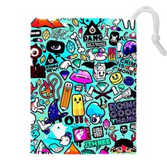 Graffiti Pop Art Crazy Retro Drawstring Pouch (4xl) by Bedest