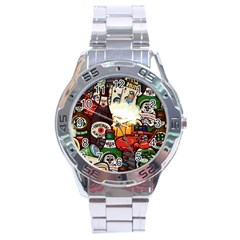 Graffiti Go Art Stainless Steel Analogue Watch by Bedest