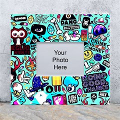 Graffiti Pop Art Crazy Retro White Wall Photo Frame 5  X 7  by Bedest