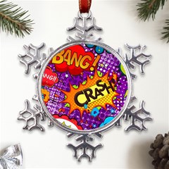 Crash Bang Adventure Time Art Boom Graffiti Metal Large Snowflake Ornament by Bedest