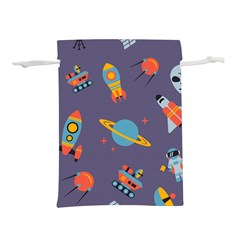 Space Seamless Patterns Lightweight Drawstring Pouch (m) by Hannah976
