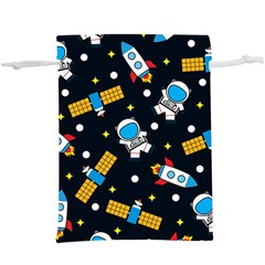 Seamless Adventure Space Vector Pattern Background Lightweight Drawstring Pouch (xl) by Hannah976