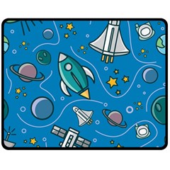 About Space Seamless Pattern Two Sides Fleece Blanket (medium) by Hannah976