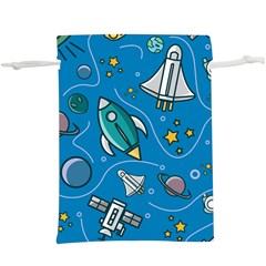 About Space Seamless Pattern Lightweight Drawstring Pouch (xl) by Hannah976