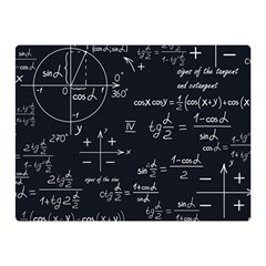 Mathematical Seamless Pattern With Geometric Shapes Formulas Two Sides Premium Plush Fleece Blanket (mini) by Hannah976