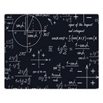 Mathematical Seamless Pattern With Geometric Shapes Formulas Premium Plush Fleece Blanket (Large) 80 x60  Blanket Front