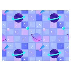 Seamless Pattern Pastel Galaxy Future Premium Plush Fleece Blanket (extra Small) by Hannah976