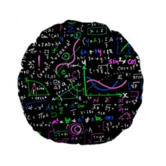 Math Linear Mathematics Education Circle Background Standard 15  Premium Round Cushions by Hannah976