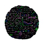 Math Linear Mathematics Education Circle Background Standard 15  Premium Flano Round Cushions Front