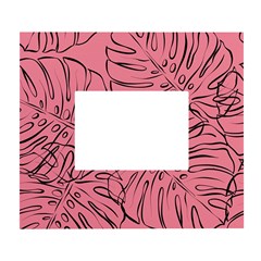 Pink Monstera White Wall Photo Frame 5  X 7  by ConteMonfrey