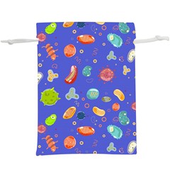 Virus Seamless Pattern Lightweight Drawstring Pouch (xl) by Ravend
