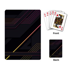 Gradient Geometric Shapes Dark Background Playing Cards Single Design (rectangle) by Apen