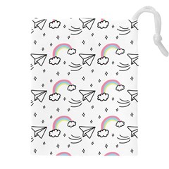 Abstract Classic Blue Background Drawstring Pouch (5xl) by Apen