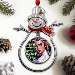 Love Quotes Design Metal Snowman Ornament by TShirt44