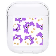 Purple Owl Pattern Background Hard Pc Airpods 1/2 Case by Apen