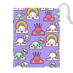 Cloud Seamless Pattern Drawstring Pouch (5XL) Front